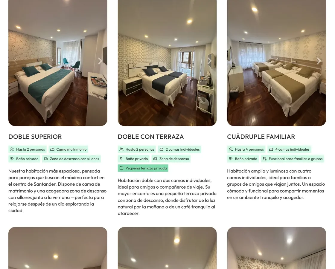 Hostal San Fernando — хостел у центрі Сантандера (Іспанія) — скріншот сайту