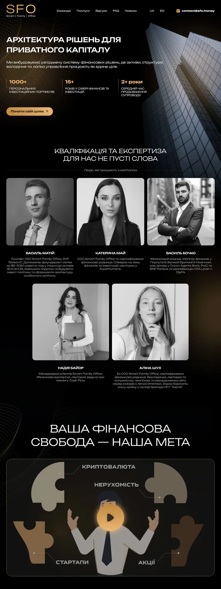 Smart Family Office — управління приватним капіталом — скріншот сайту